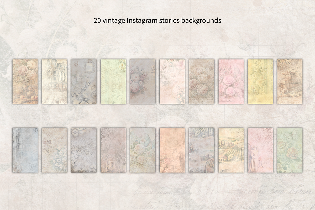 Vintage Instagram Stories Background, a Background Graphic by Digitaliya (Photo 3 of 6)