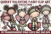 Quirky Valentine Fairy Clip Art, an Illustration by RobertsArt (Thumbnail 1 of 7)