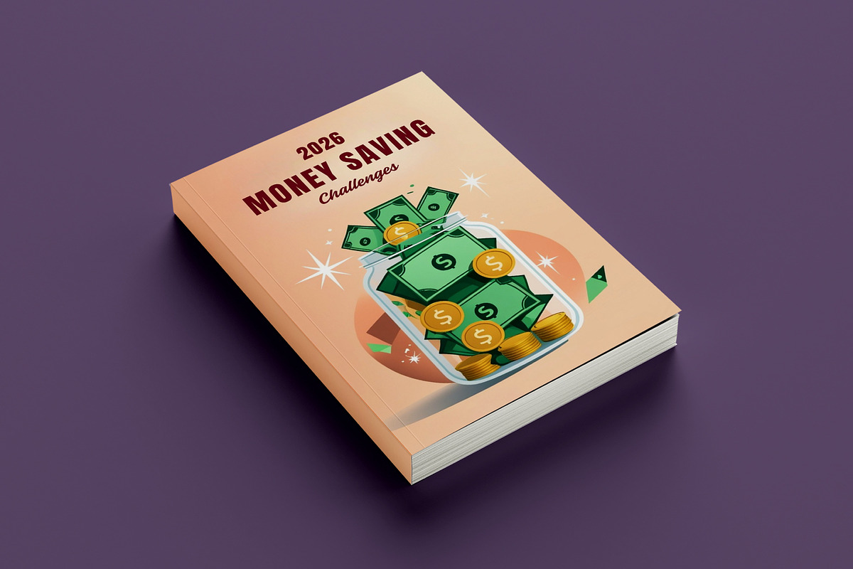 2026 Money Saving Challenges Book, a Stationery Template by Mustafiz (Photo 2 of 8)