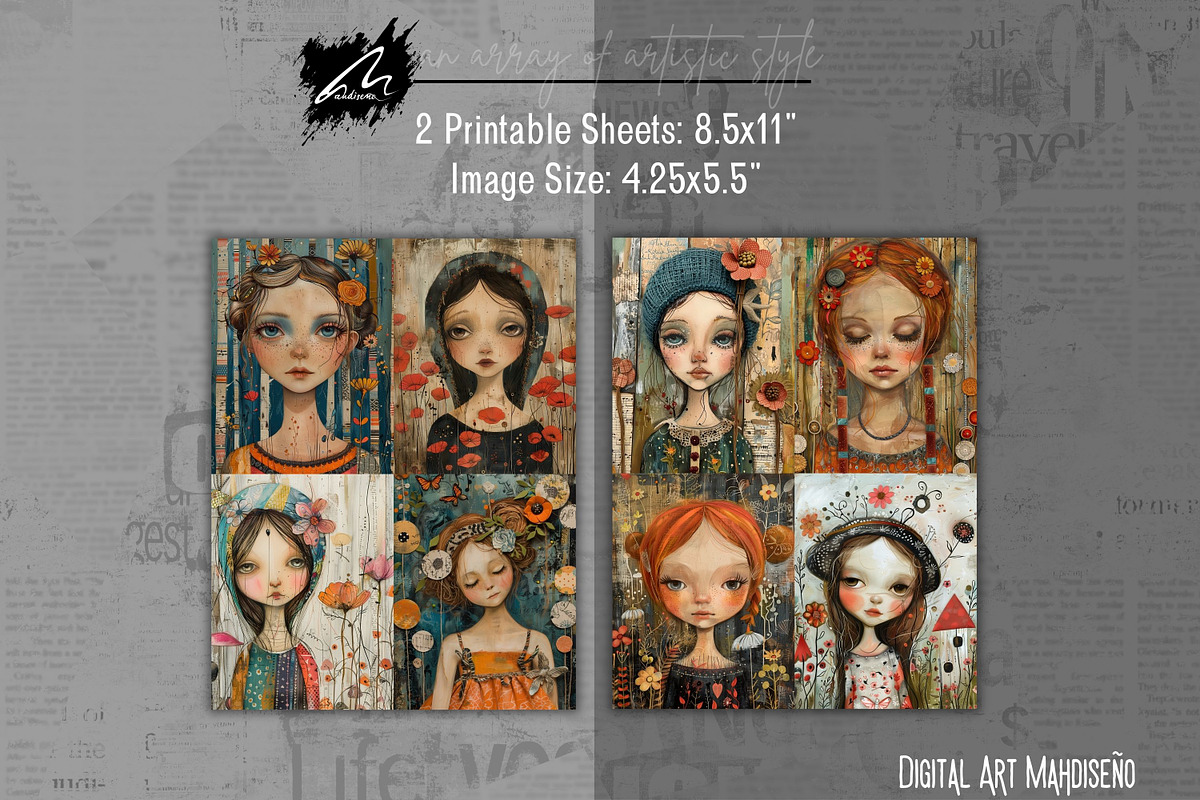 Whimsical Girl in the Fall Pages, a Person Illustration by Digital Art Mahdiseño (Photo 5 of 10)