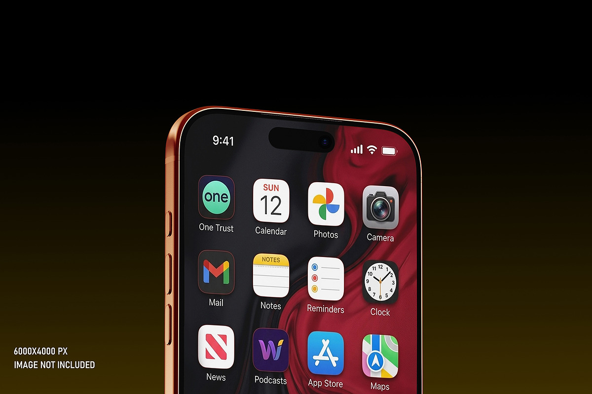 iPhone 17 Pro Max Close-up Mockup, an iPhone Mockup by pixelmock (Photo 6 of 22)