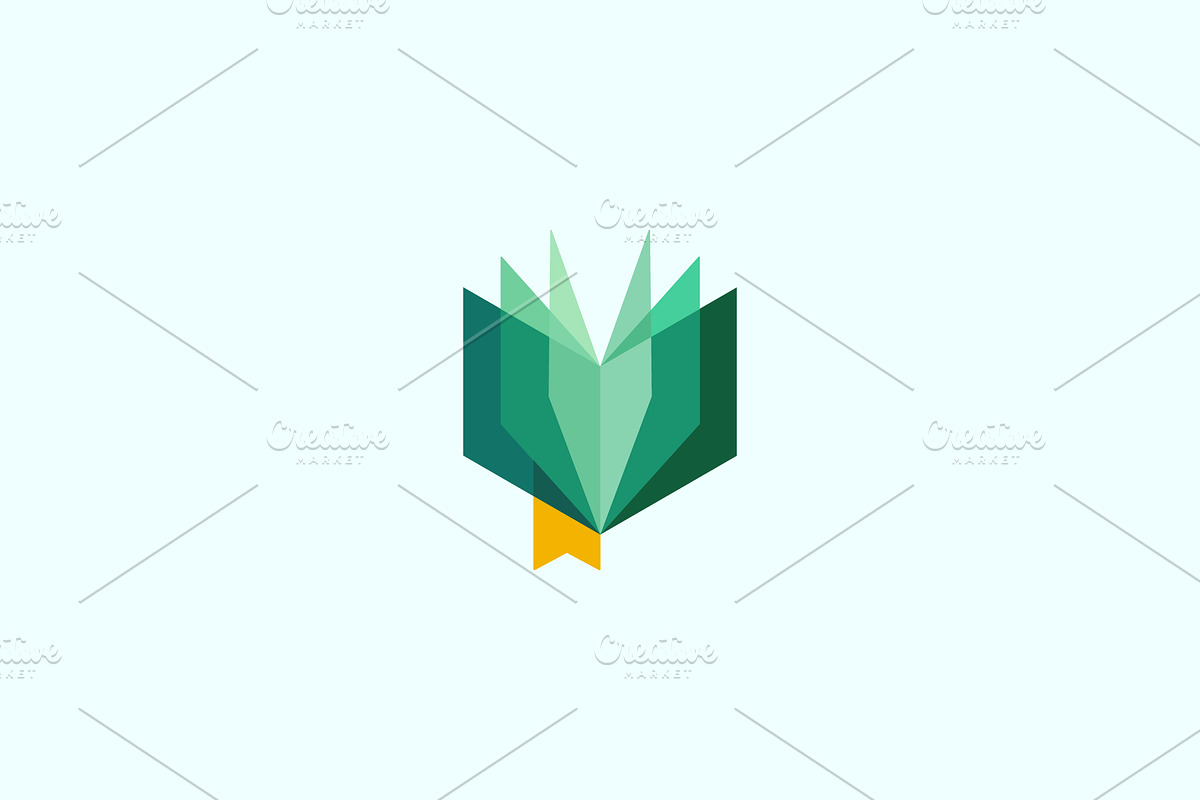 Open book vector logo, a Templates & Theme by Himalia1