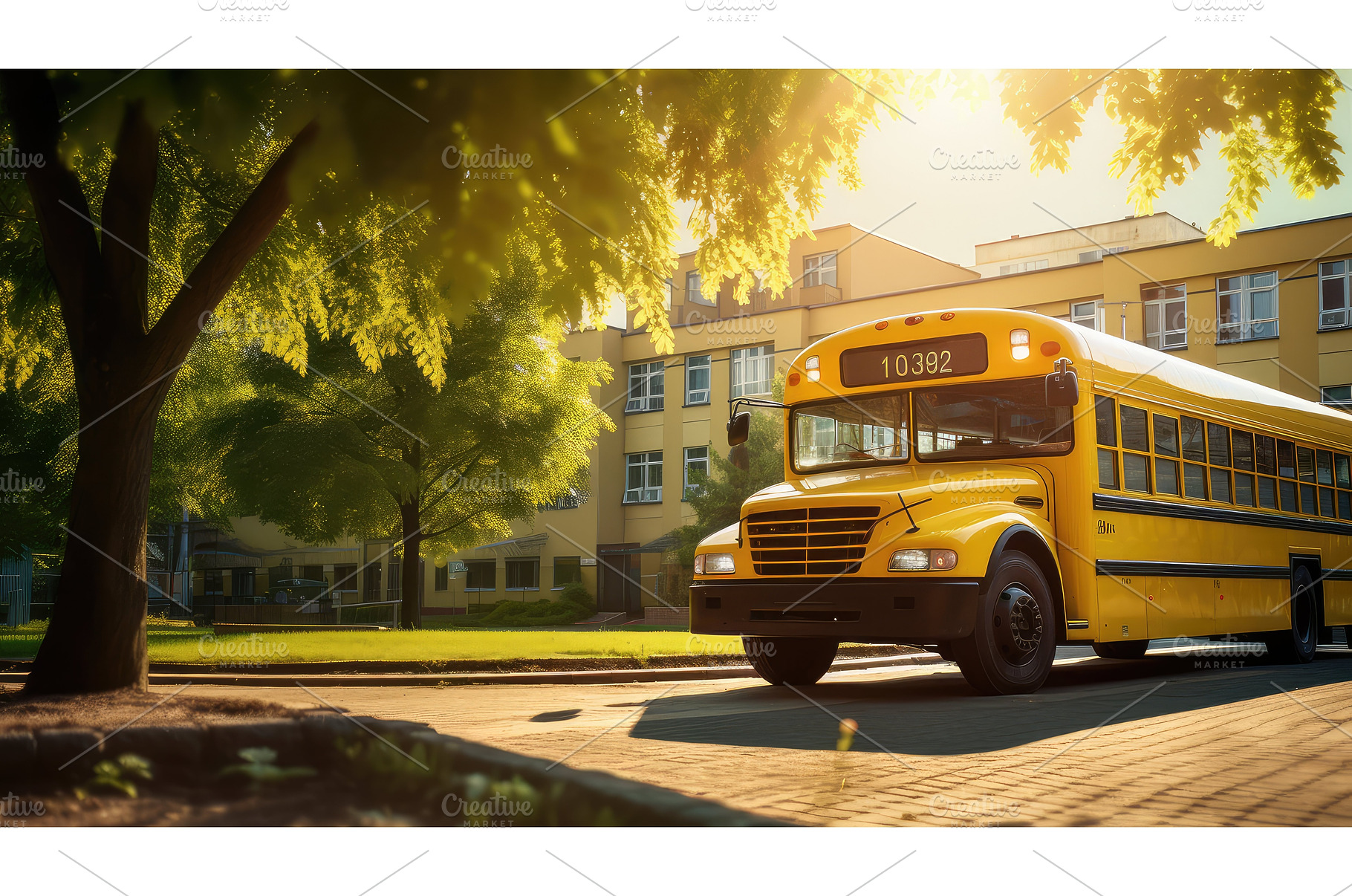 bus presentation yellow ai generated, a School & Education Photo by pikepicture