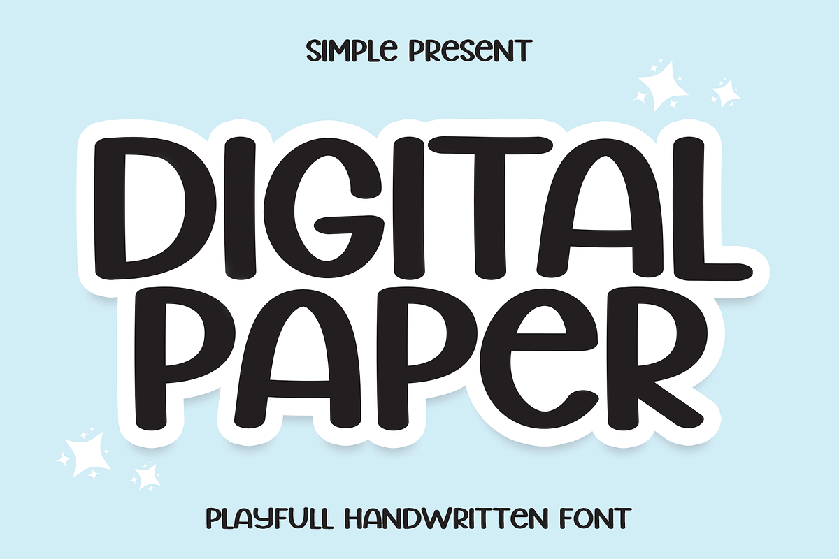 Digital Paper | Script Font, a Script Font by Scratchones (Photo 1 of 8)