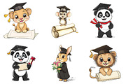 Cute Graduation Clipart, an Illustration by designhome (Thumbnail 4 of 4)
