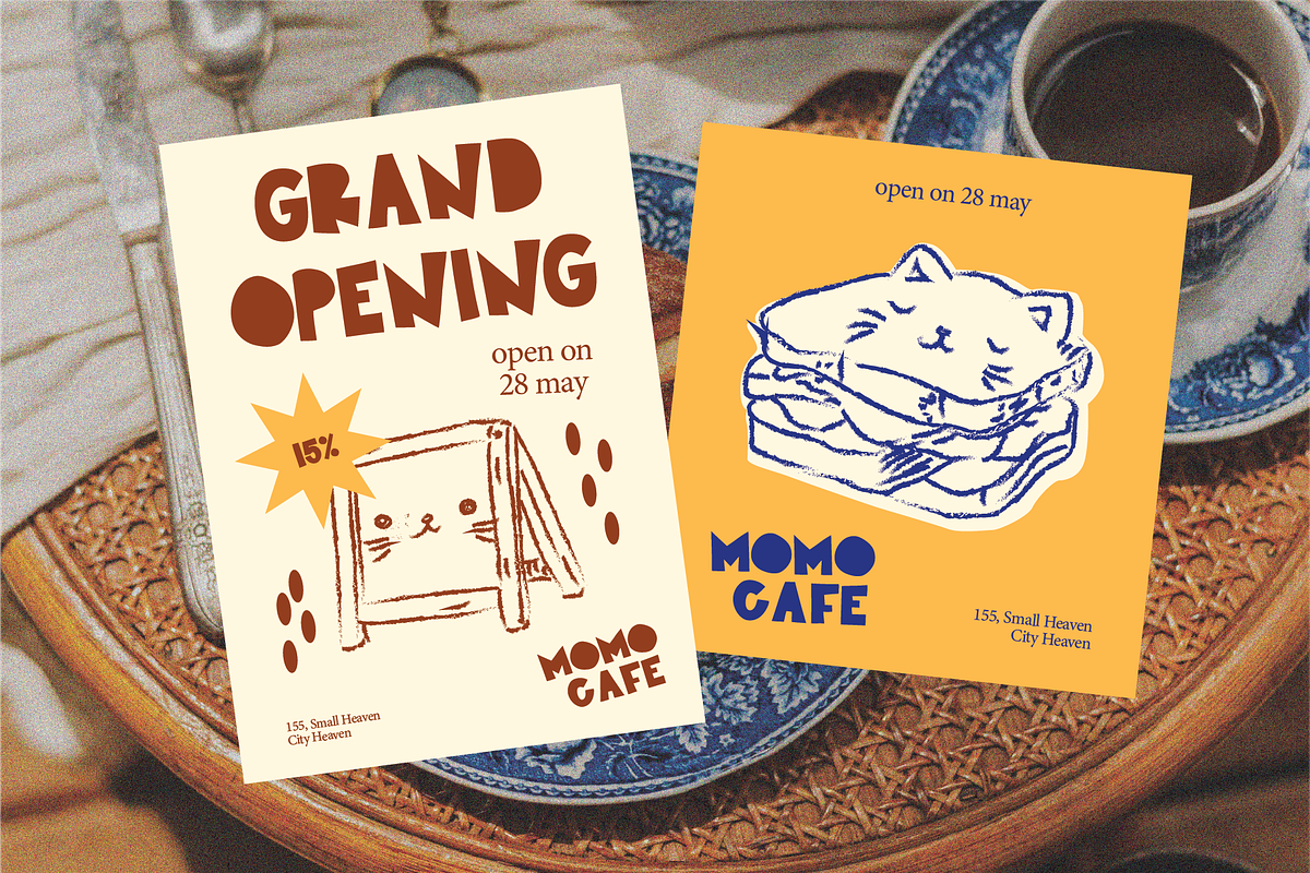 Hand Drawn Cats Cafe Edition, a Food Illustration by HunEyy (Photo 7 of 8)