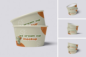 Ice Cream Cup Mockup, an Advertising Mockup by xavier_studio