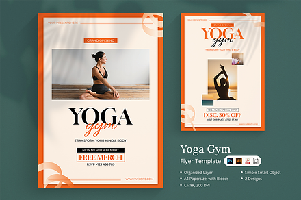 Hina - Yoga Gym Flyer