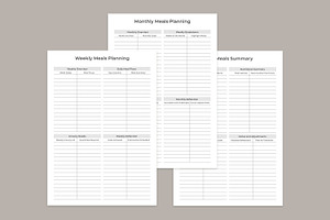 Meal Planning Pages Set V-11