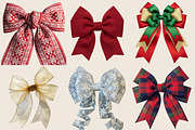 Watercolor Christmas Bow Clipart Bun, an Illustration by SVGArt (Thumbnail 2 of 8)
