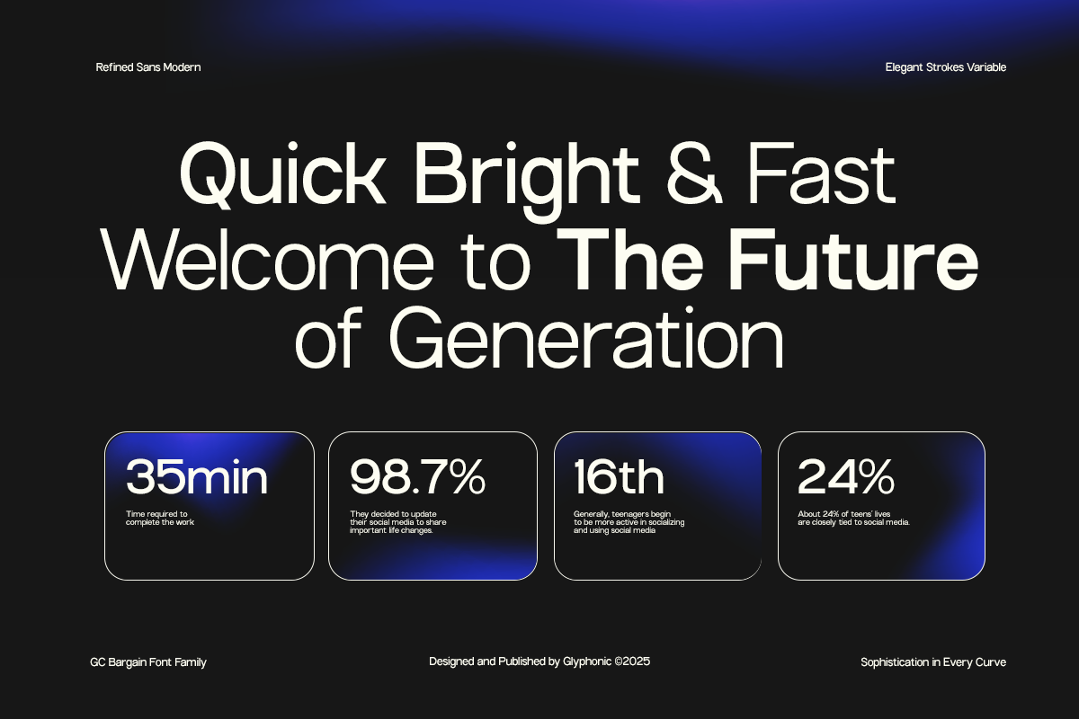 GC Bargain – Modern Sans Family, a Sans Serif Font by Glyphonic (Photo 9 of 15)