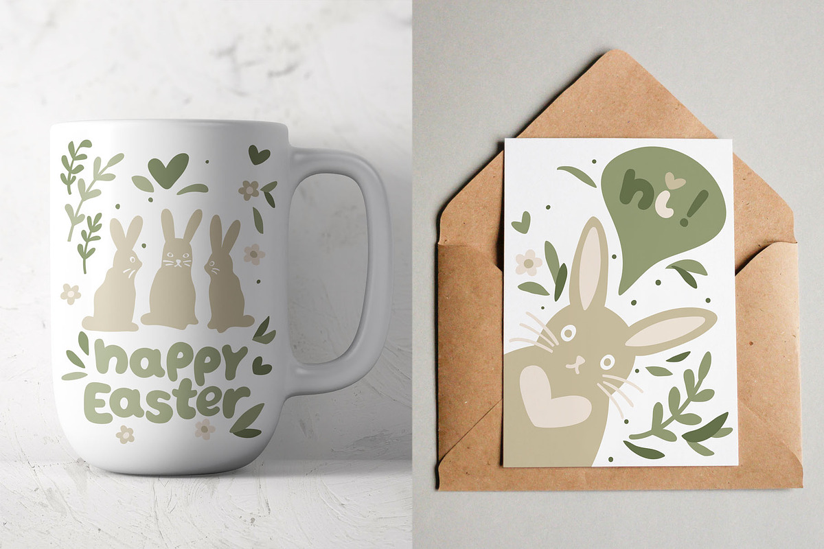 EASTER set. Patterns and postcards, a Pattern Graphic by pineart (Photo 4 of 6)