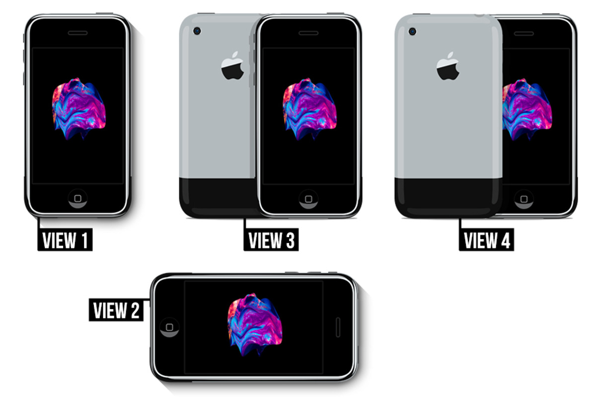 All iPhone Flat Vector MockUp, an iPhone Mockup by Alex_Yanko (Photo 3 of 8)
