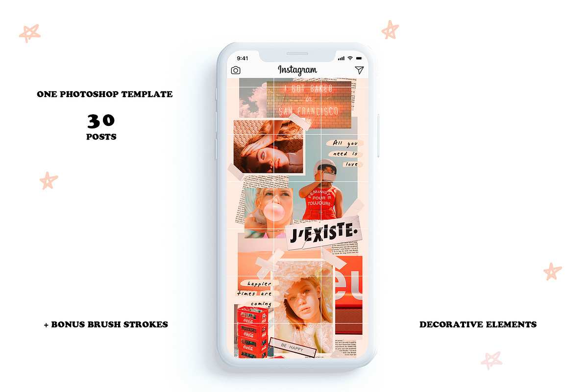 90s Instagram Puzzle Template, a Social Media Template by Marie T (Photo 5 of 8)