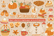 Fall Favorites Clipart and Patterns, a Pattern Graphic by Drafts n Doodles (Thumbnail 1 of 14)