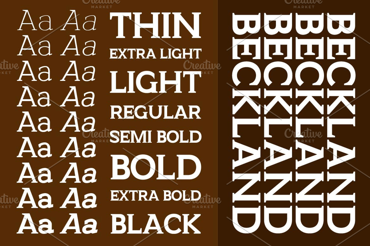 Beckland Serif Font Family, a Serif Font by Artiveko (Photo 2 of 8)