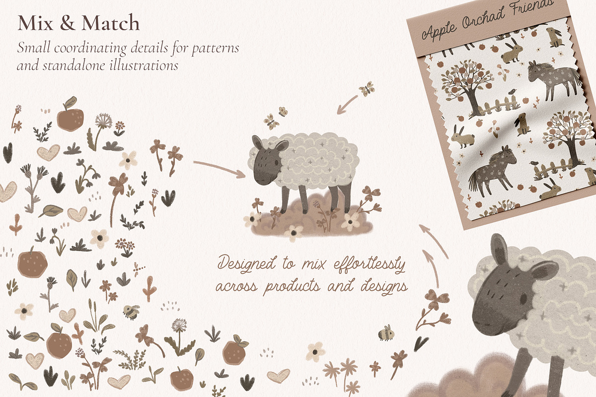 Farm Friends Neutral Nursery Clipart, an Animal Illustration by PenguinArtStudio (Photo 4 of 10)