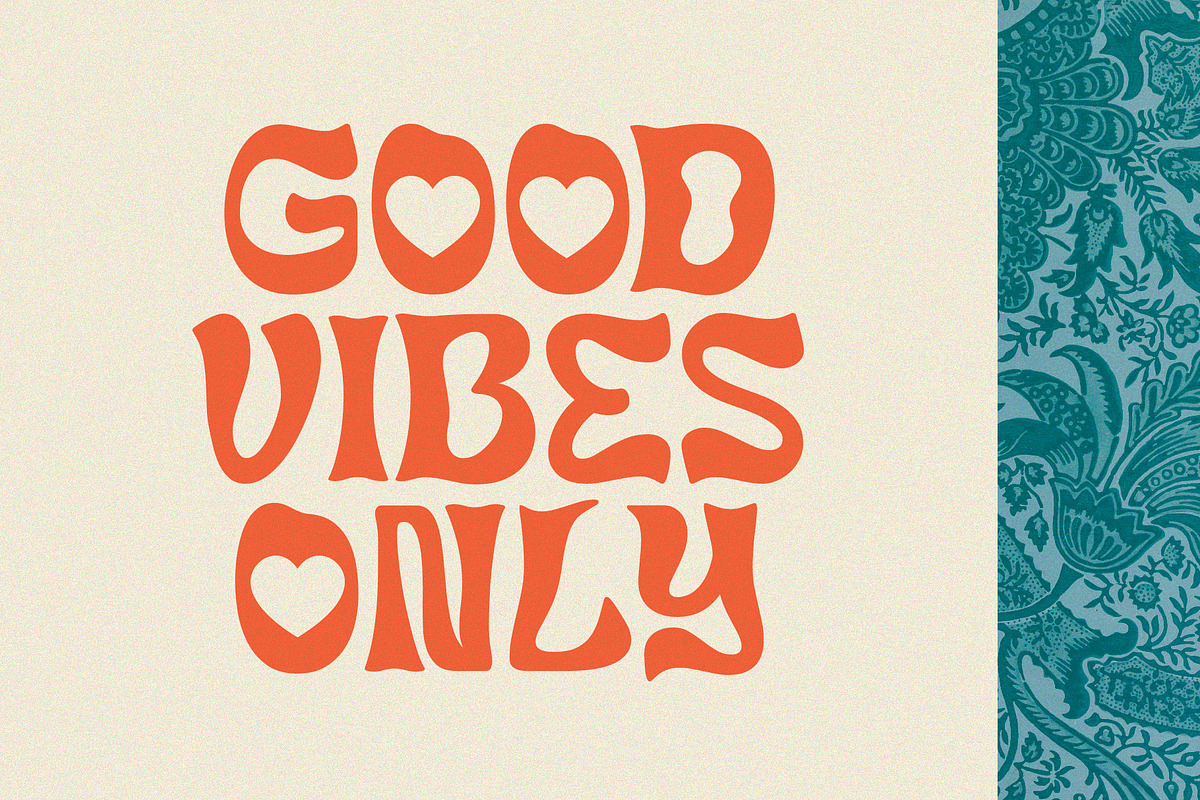Surreal - 1960s Psychedelic Typeface, a Sans Serif Font by HipFonts (Photo 4 of 8)