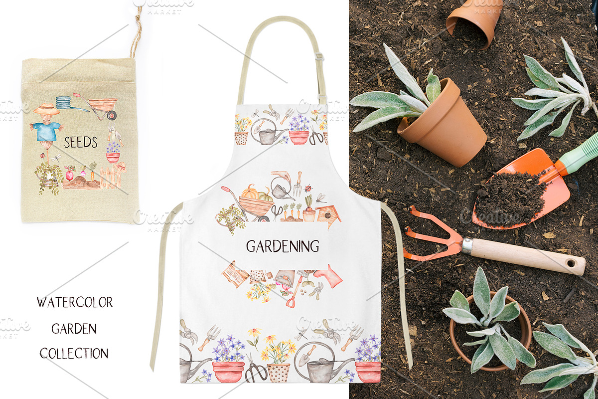 Watercolor Garden Collection, a Work Illustration by MayaNavits (Photo 2 of 13)