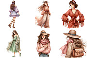 Watercolor Boho Girls Clipart, an Illustration by Libby Wishes (Thumbnail 3 of 6)