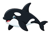 Cute cartoon orca whale isolated on, an Animal Illustration by ZinetroN (Thumbnail 2 of 3)