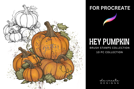 Procreate Pumpkin Stamp Brushes