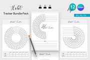 Canva Habit Tracker Bundle Pack, a Stationery Template by Design Zone (Thumbnail 1 of 4)