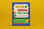 Retro We're Hiring Flyer, a Flyer Template by graphicook (Thumbnail 2 of 3)