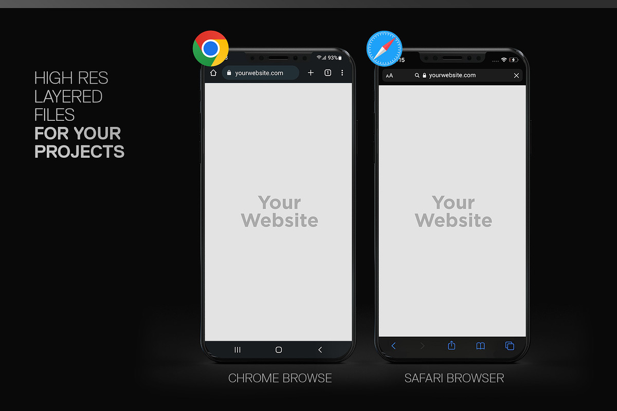Web Browser Mockup Iphone Smartphone, a Templates & Theme by MDG (Photo 2 of 5)