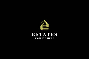 estate initial logo, a Branding & Logo Template by ZHR Creative