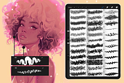 Procreate Curly Hair Brushes, a Brush Add-On by Revabrush (Thumbnail 7 of 8)