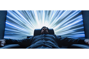 Man experiencing immersive virtual, a Technology Photo by piter.goskov