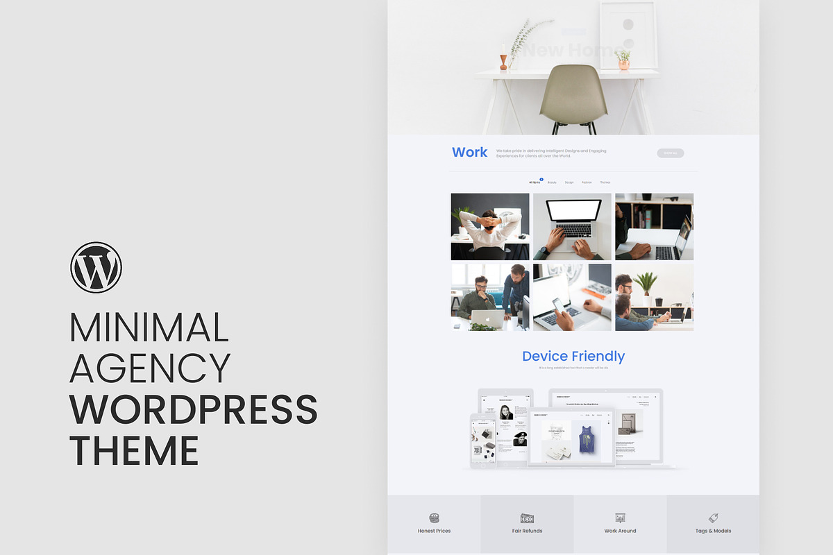 Minimal Agency WordPress Theme, a WordPress Template by Pixflow (Photo 2 of 10)