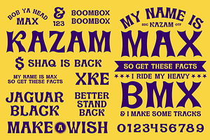 Kazam Display Font