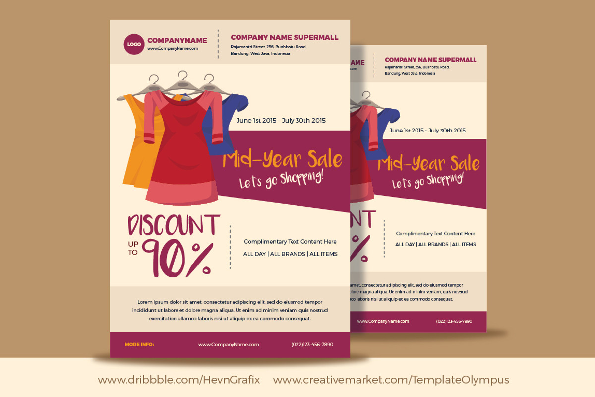 3 Fashion Sales & Events Flyers, a Flyer Template by Marco Zenki (Photo 3 of 5)