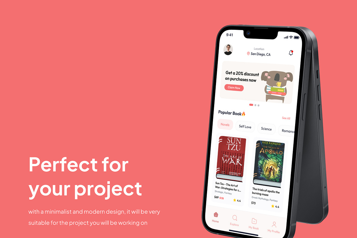 BookWise - Book Store App Ui Kits, an UI Kit Template by Minialis (Photo 3 of 6)
