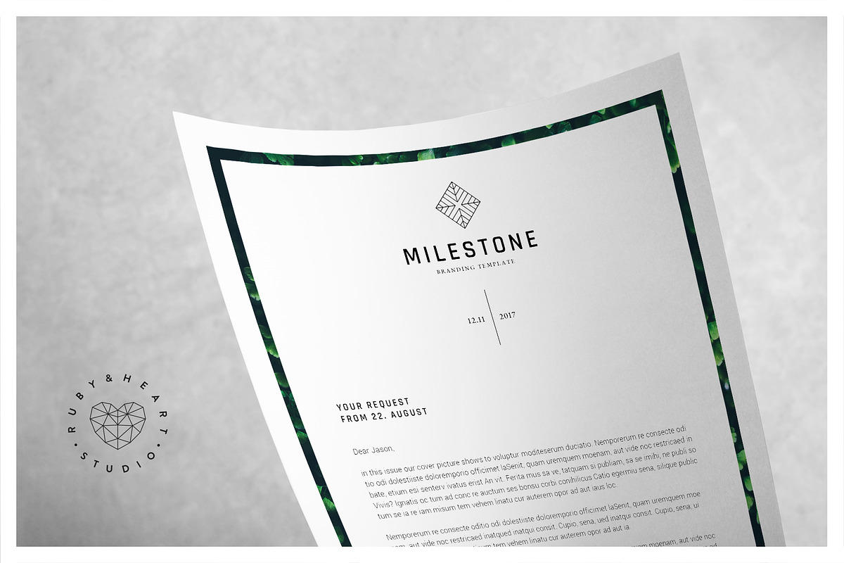 MILESTONE Stationery Collection, a Stationery Template by Ruby&Heart Studio (Photo 10 of 14)