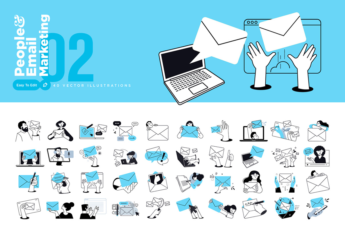 People and email marketing, a Person Illustration by PureSolution (Photo 1 of 6)
