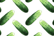 Cucumber watercolor illustrations, a Food Illustration by wedraw (Thumbnail 3 of 4)
