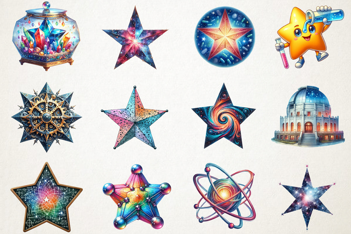 Science-Star-Clipart, an Illustration by RobertsArt (Photo 5 of 7)