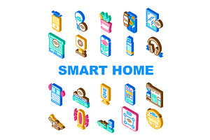 smart home wellness automation icons, a Technology Illustration by pikepicture