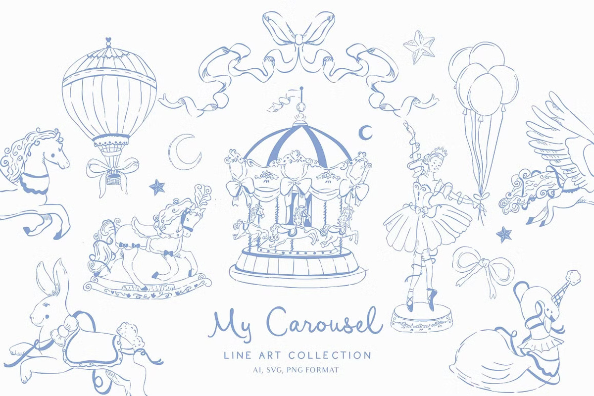 Rococco Vintage Victorian line art, an Object Graphic by Grace Noboa Illustrations (Photo 4 of 7)