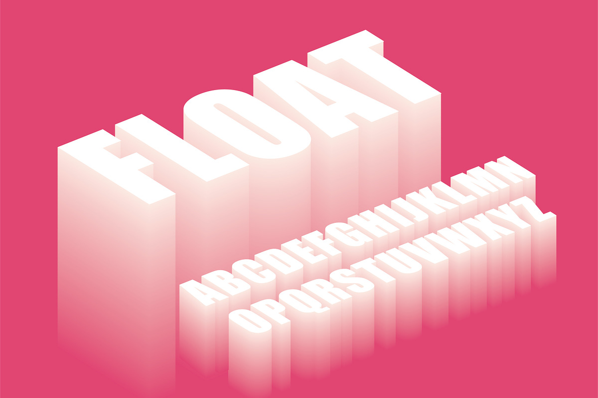 3d typography design vector, an Illustration by lyeyee
