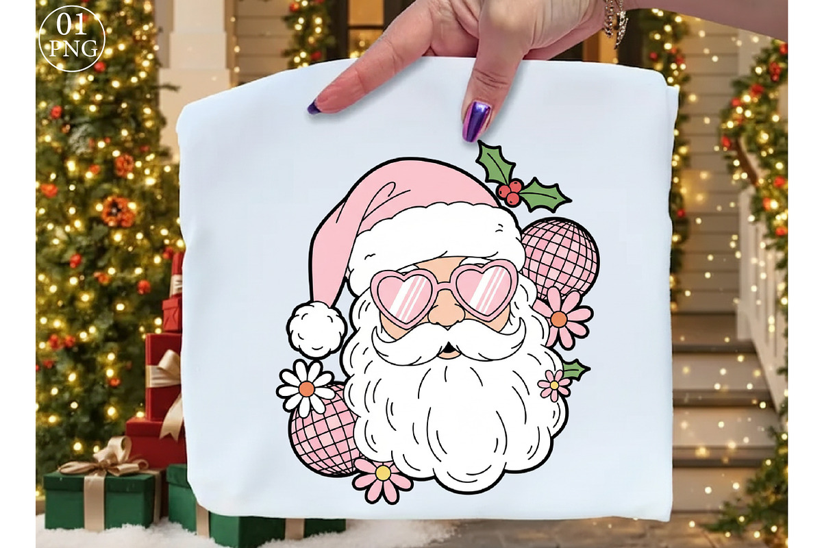 Retro Christmas, Groovy Santa Claus, an Illustration by Libby Wishes (Photo 1 of 8)