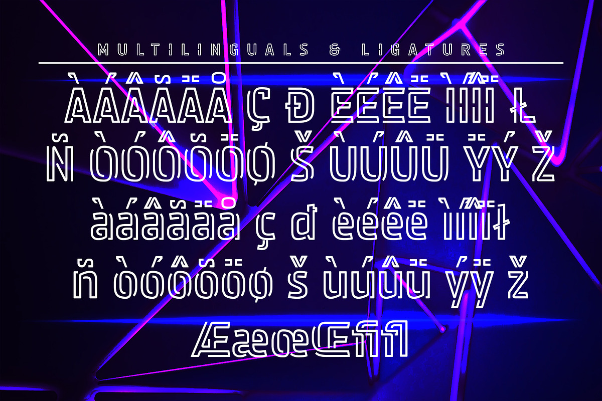 Neonstar - Night Light Display, a Sans Serif Font by Mokatype Studio (Photo 9 of 10)