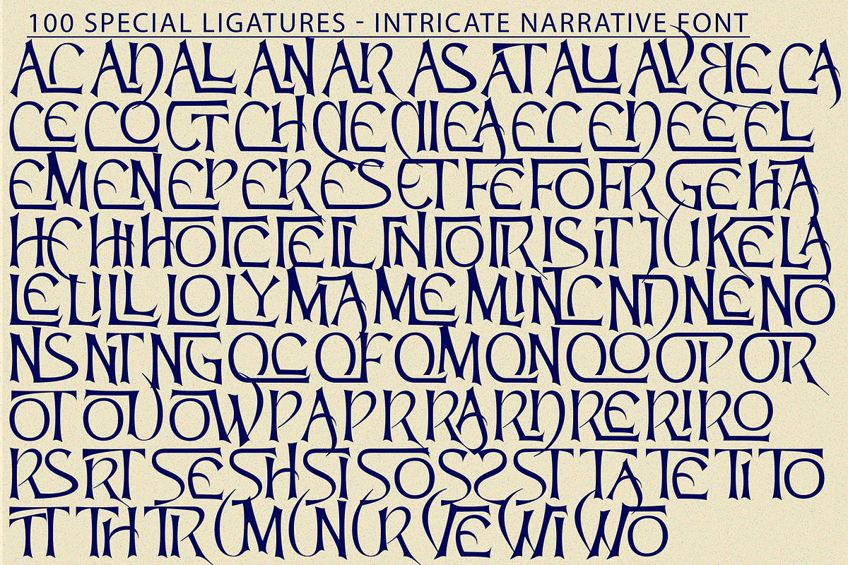 INTRICATE NARRATIVE FONT, a Sans Serif Font by 177Studio (Photo 7 of 8)