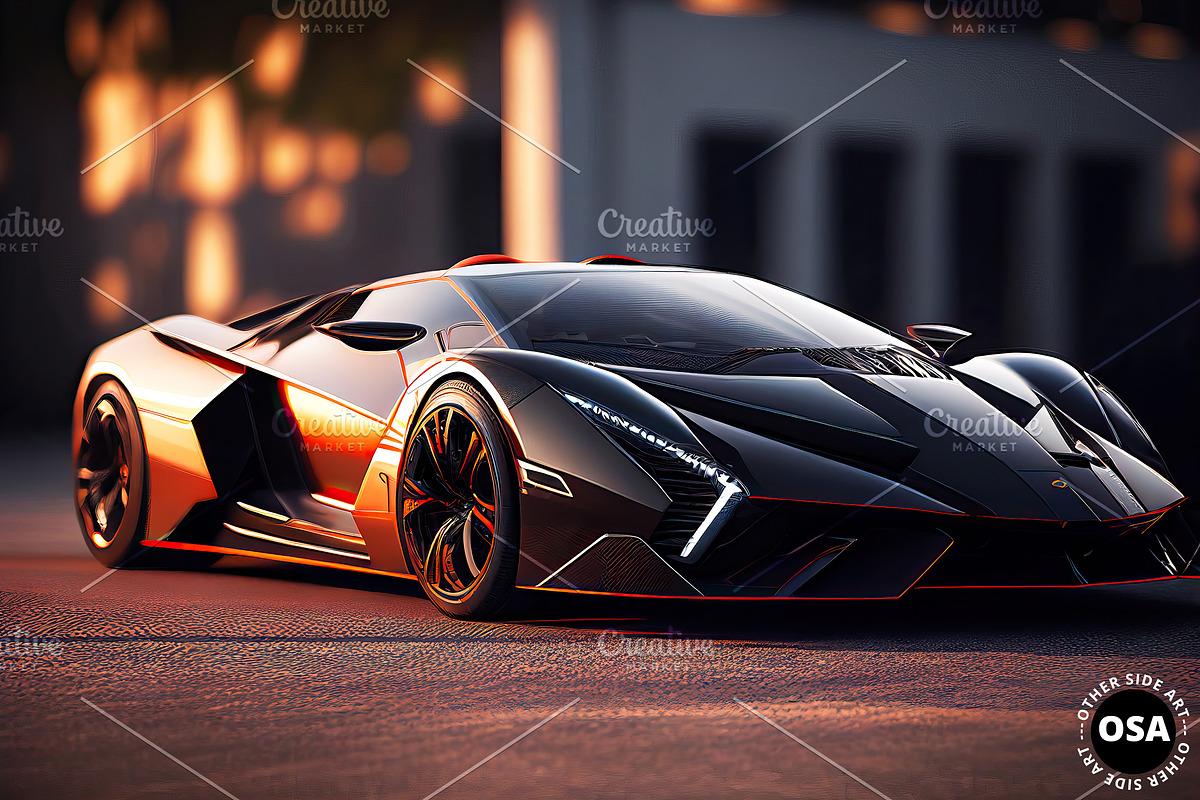 Supercar in the City Illustration, a Wallpaper Graphic by Other Side Art (Photo 5 of 8)