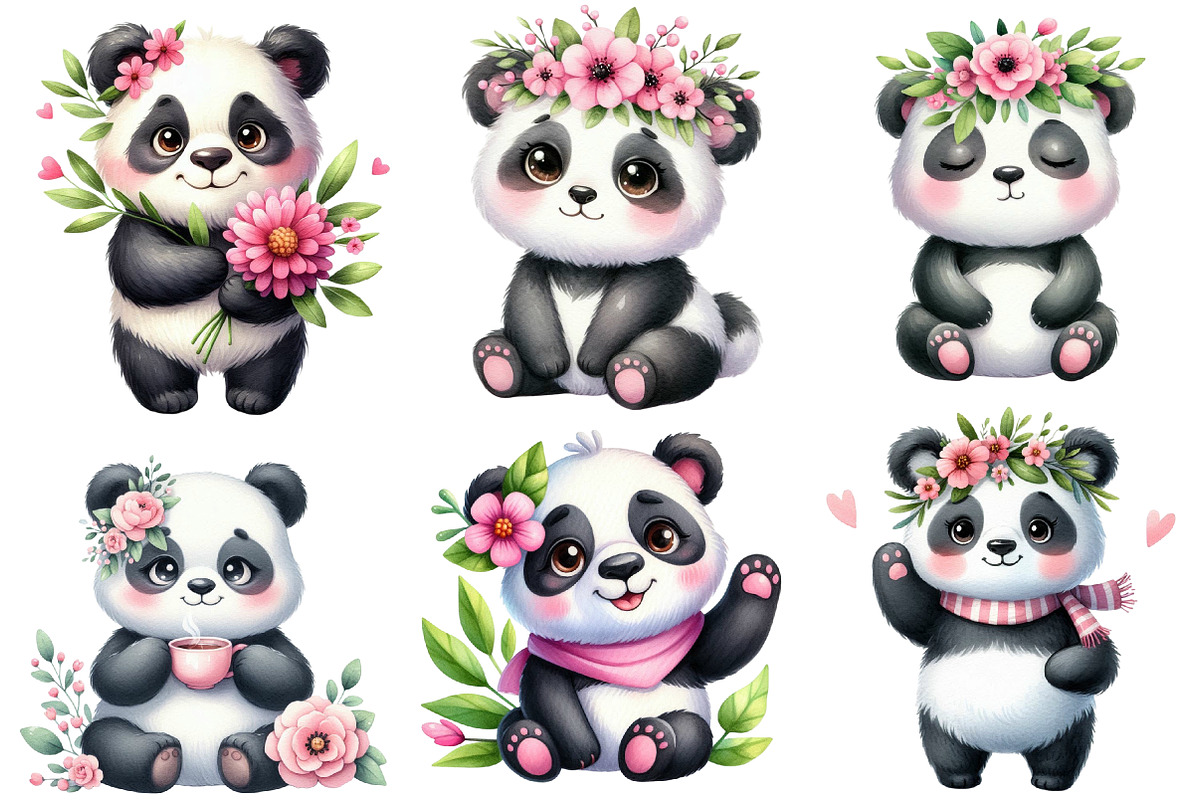 Panda, Baby Panda, Little Panda, an Illustration by Designworld (Photo 4 of 6)