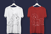 50 Hand Drawn Unicorn T-shirt Design, an Illustration by Character (Thumbnail 11 of 14)