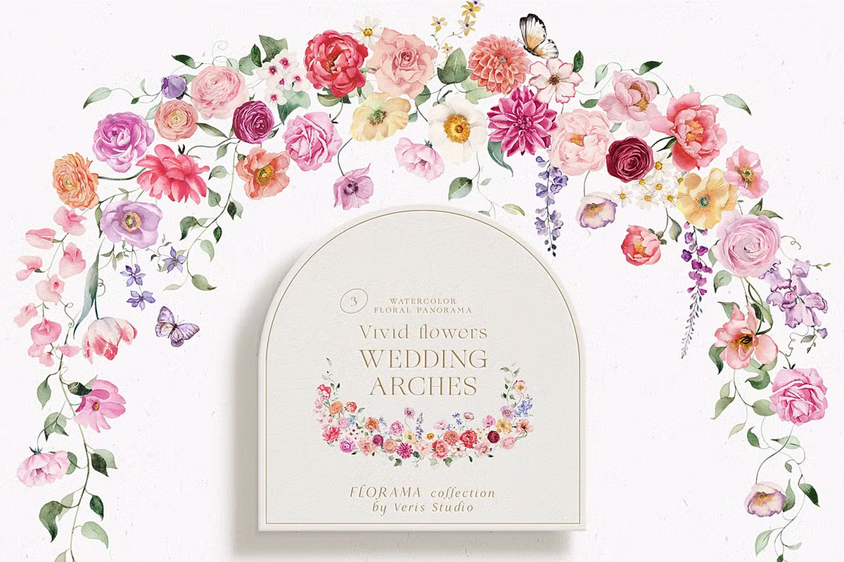 BUNDLE Watercolor Floral Graphic, a Decorative Illustration by Veris Studio (Photo 22 of 43)